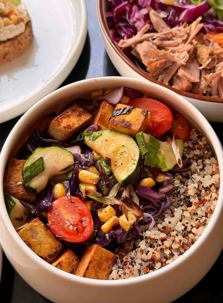 Quinoa tofu stir-fry