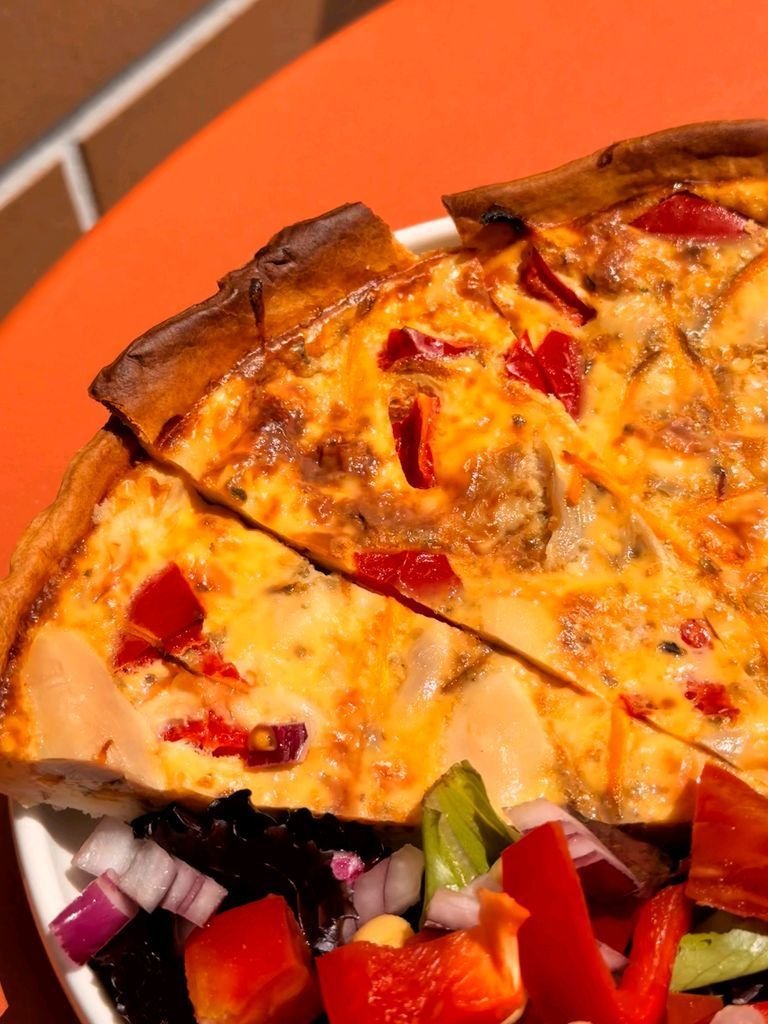 Casserole with salad