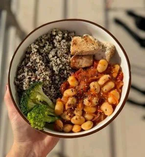 Quinoa with turkey and beans