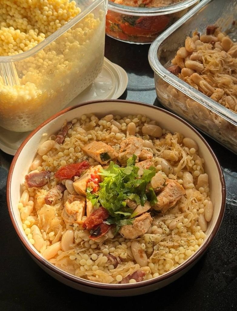 Ptitim with Chicken and Szegedin Stew