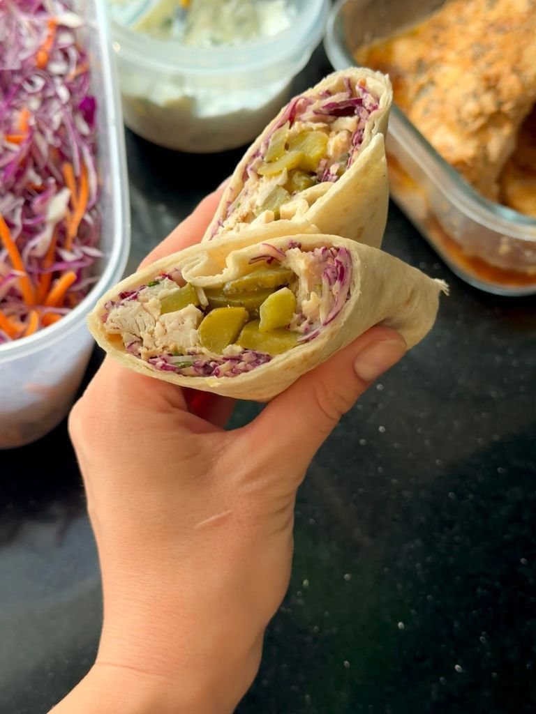 Chicken and Coleslaw Wrap
