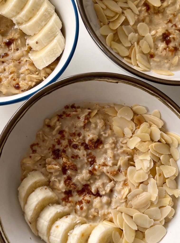 Peanut oats with banana