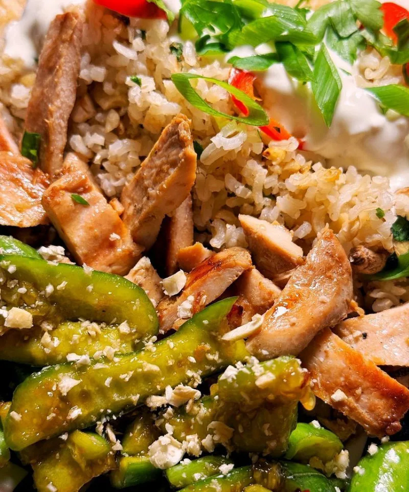 Stir-Fry with Chicken, Vegetables, and Rice