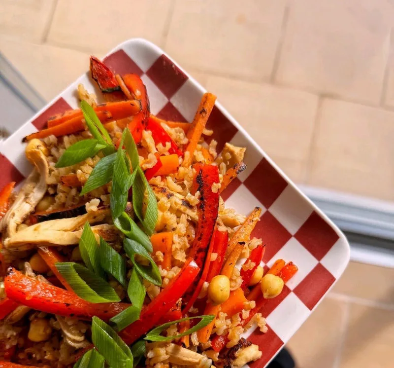 Stir-Fry with Rice and Vegetables